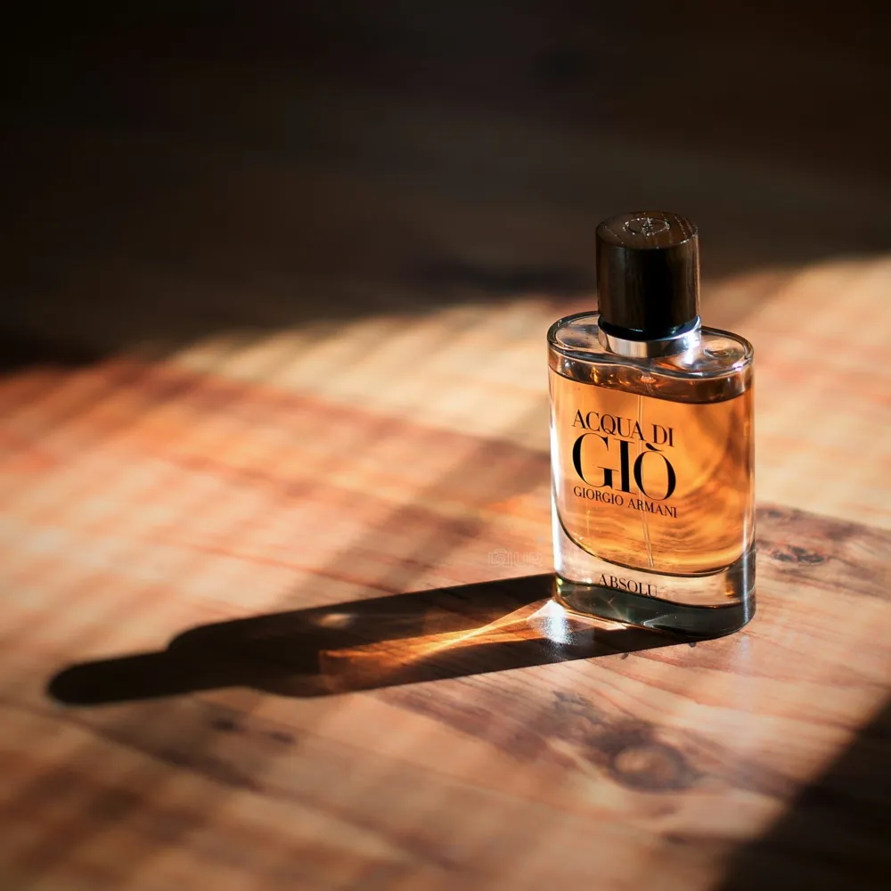 Perfume on Wood Floor